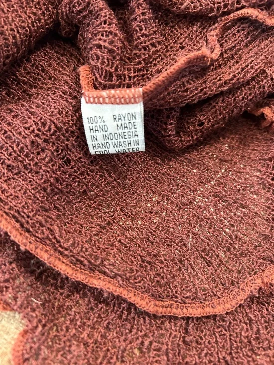 VTG Y2K Ruffled Semi-Sheer Snap-Front Cardigan - Picture 8 of 8